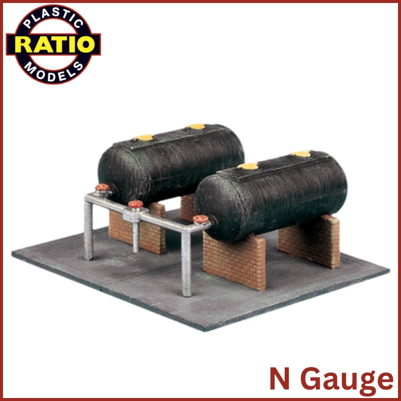 N Gauge Ratio Oil Tanks Kit
