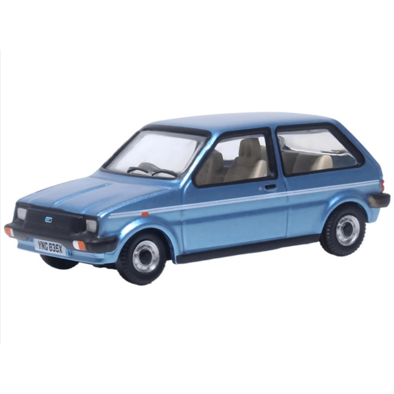 OO Gauge Oxford Diecast Austin Mini Metro Denim Blue Metallic