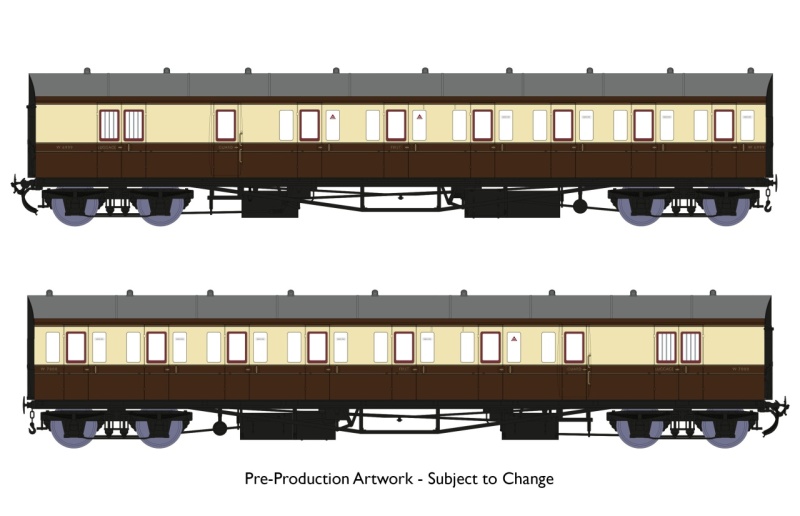 Rapido OO Gauge Dia E140 B Set  BR (W) Chocolate and Cream