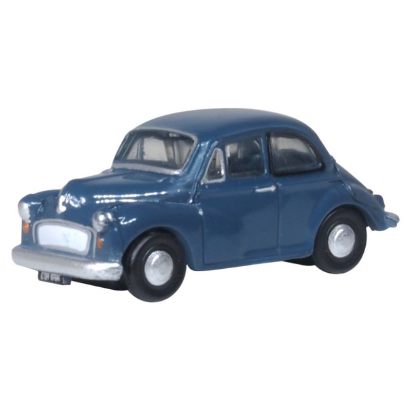 N Gauge Oxford Diecast Morris Minor Saloon Trafalgar Blue