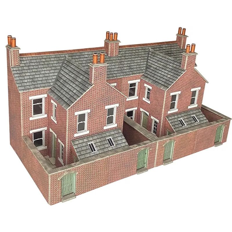 Metcalfe OO/HO Scale Low Relief Terraced House Backs  Brick