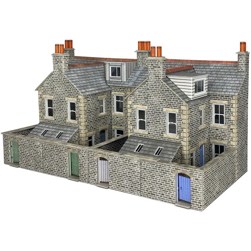 Metcalfe OO/HO Scale Low Relief Stone Terraced House Backs