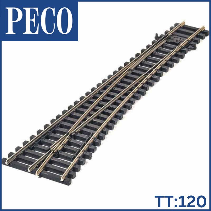 PECO TT:120 C55 Turnout, Medium Radius, Right Hand, Unifrog