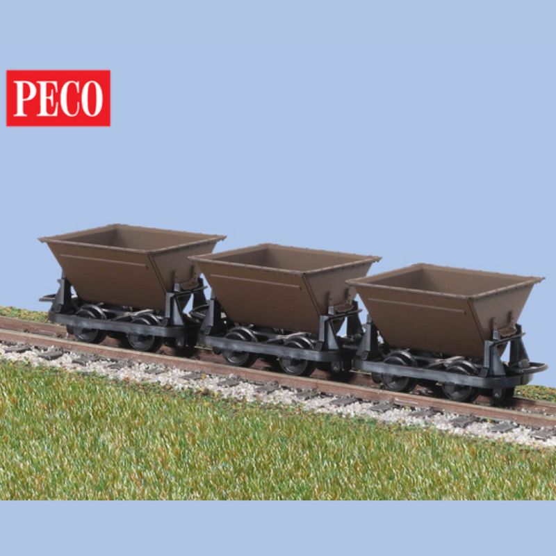 PECO OO-9 Gauge V-Skips Hudson Rugga, Brown