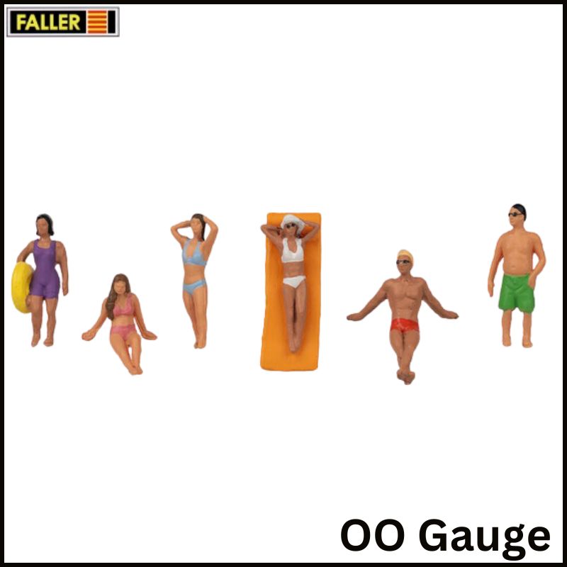 Faller HO/OO Scale On the Beach (6) Figure Set