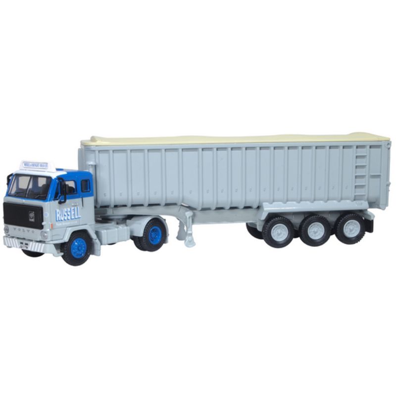 OO Gauge Oxford Diecast Volvo F88 Tipper Russell of Bathgate