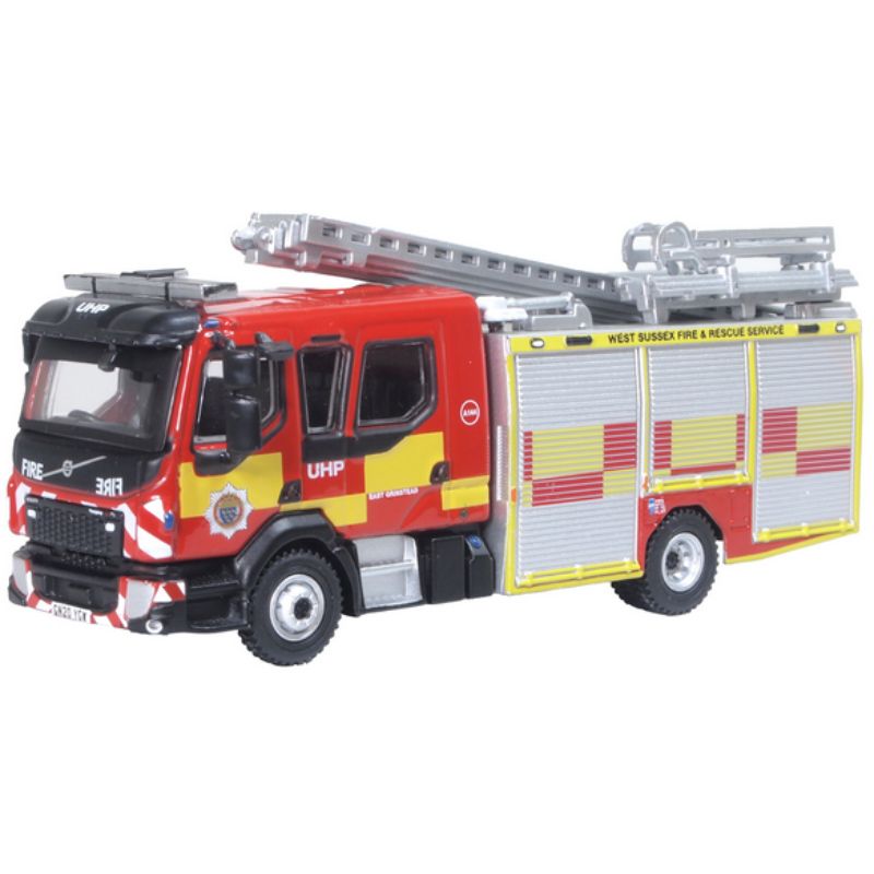 OO Gauge Oxford Diecast Volvo FL Emergency 1 Pump Ladder West Sussex Fire & Rescue