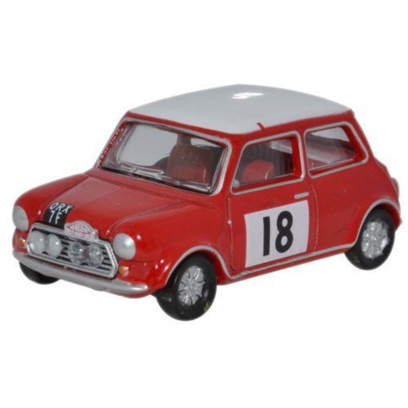 OO Gauge Oxford Diecast Mini Cooper S MkII 1968 Monte Carlo Rally