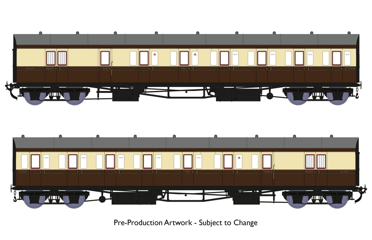 Rapido OO Gauge Dia E140 B Set  BR (W) Chocolate and Cream