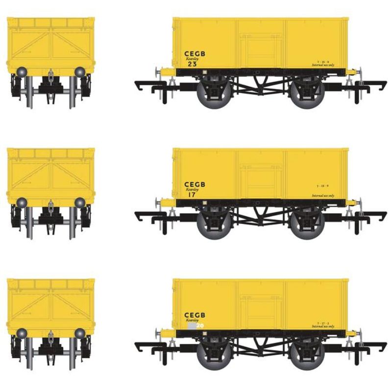 Accurascale OO Gauge BR 16T Mineral - MCO - CEGB (Kearsley) Yellow - Pack S