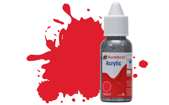 Humbrol  No 19 Red Gloss Acrylic Paint (14ml)