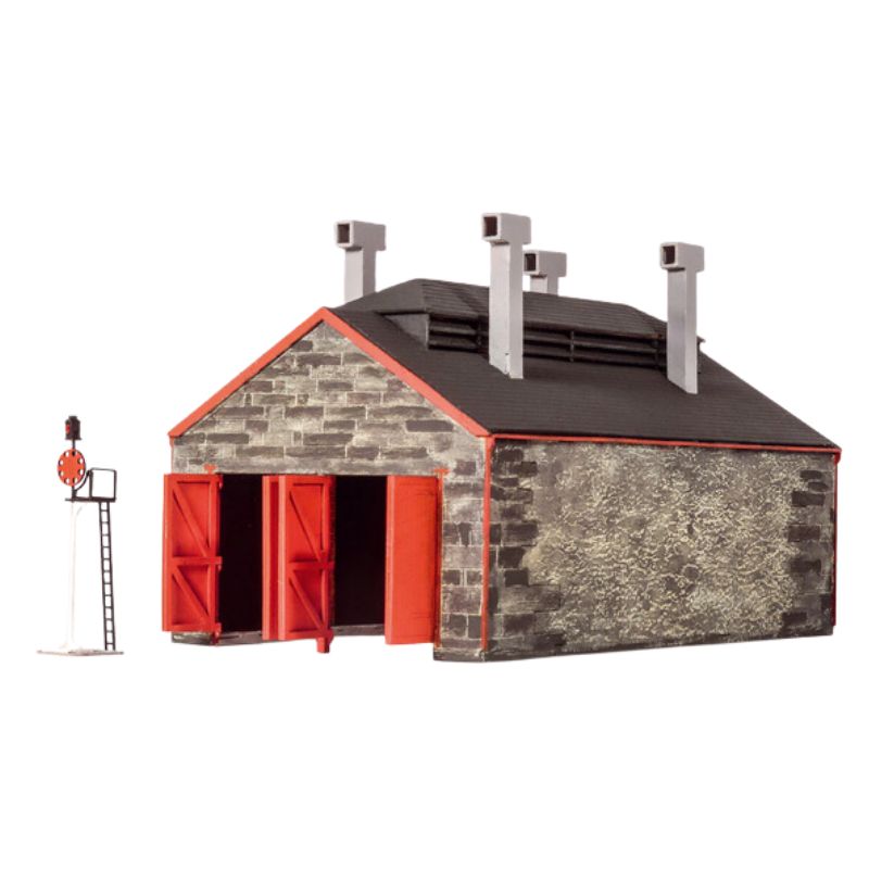 Peco  OO/HO/OO-9 Two Road Engine Shed Lasercut Kit