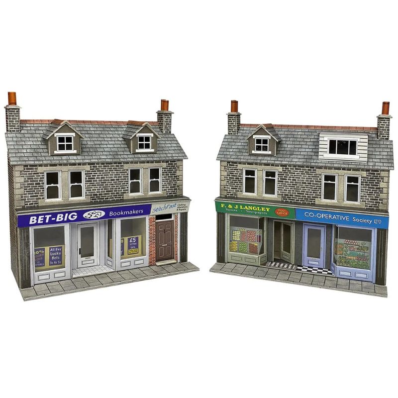 Metcalfe OO/HO Scale Low Relief Shop Fronts Stone