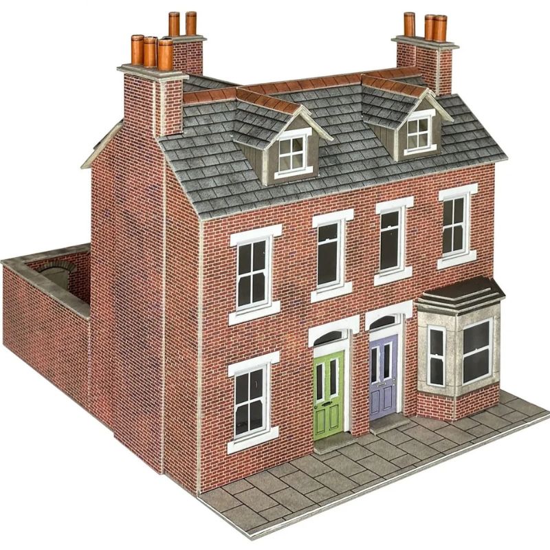 Metcalfe OO/HO Scale Terraced Houses in Red Brick