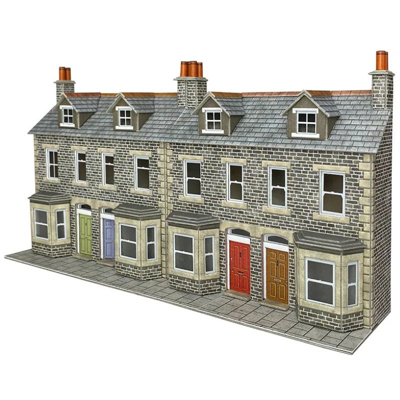 Metcalfe OO/HO Scale Low Relief Terraced House Fronts  Stone